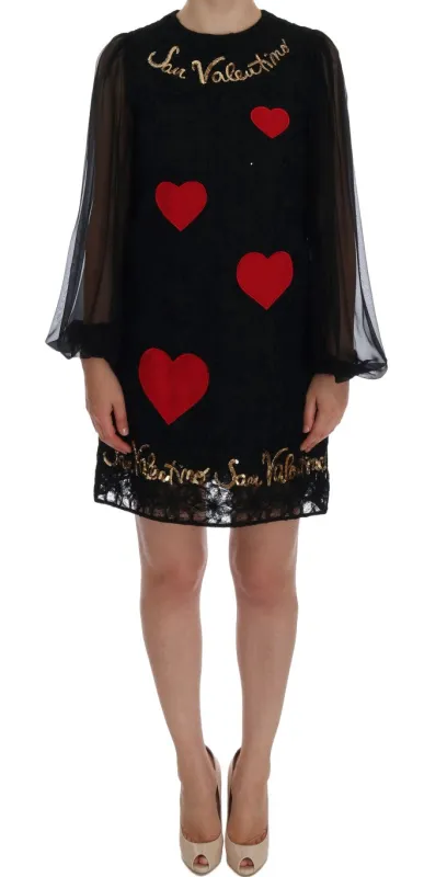 Black San Valentino Sequined Shift Dress sold by Lord & Taylor
