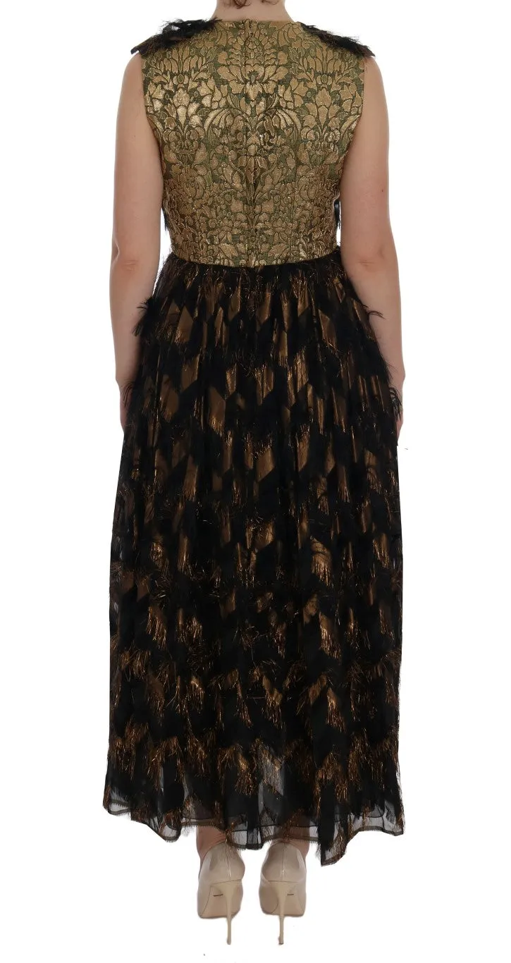 Black Silk Brown Fringes A-Line Dress sold by Lord & Taylor product image thumbnail 3