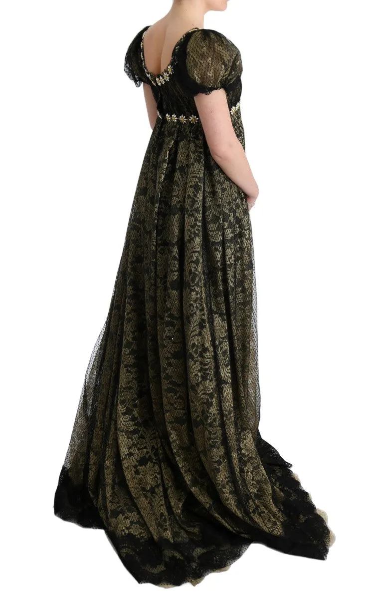 Black Yellow Crystal Lace Shift Dress sold by Lord & Taylor product image thumbnail 4