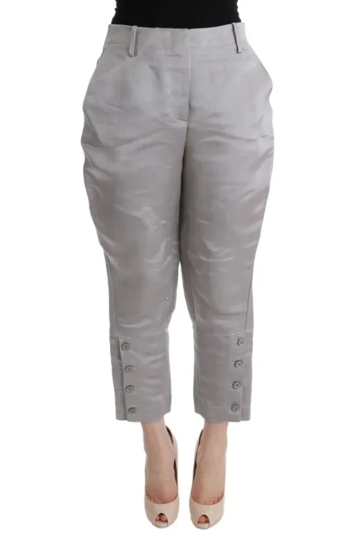 Gray Silk Cropped Casual Pants sold by Lord & Taylor