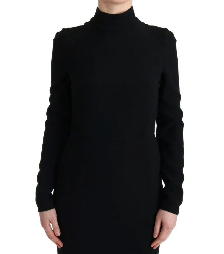 Black Stretch Long Gown Sheath Dress sold by Lord & Taylor product image thumbnail 5