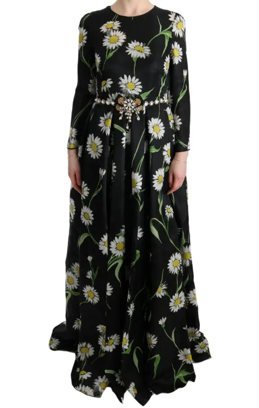 Multicolor Silk Sunflower Print Long Maxi Dress sold by Lord & Taylor