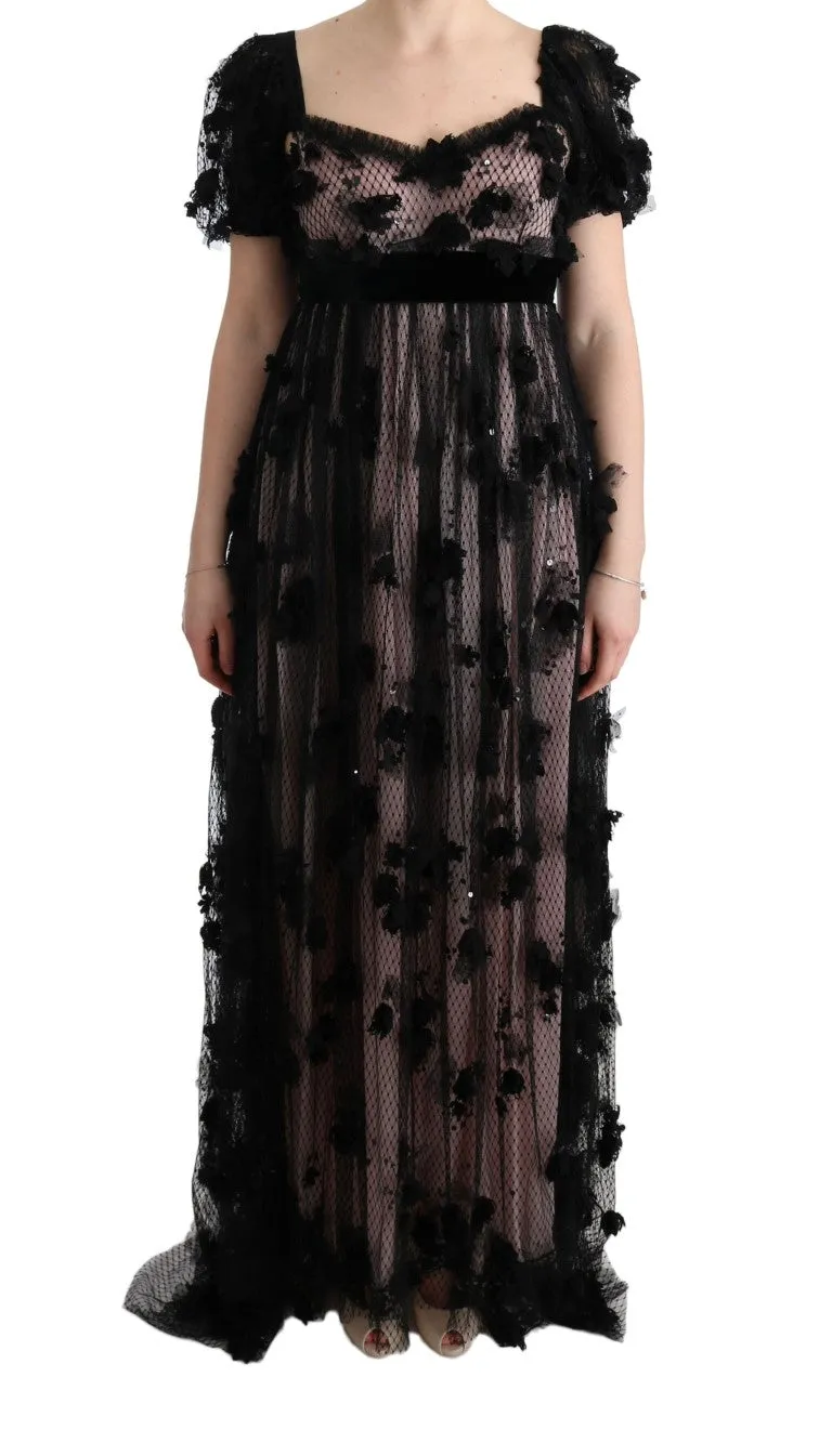 Black Pink Silk Applique Shift Dress sold by Lord & Taylor