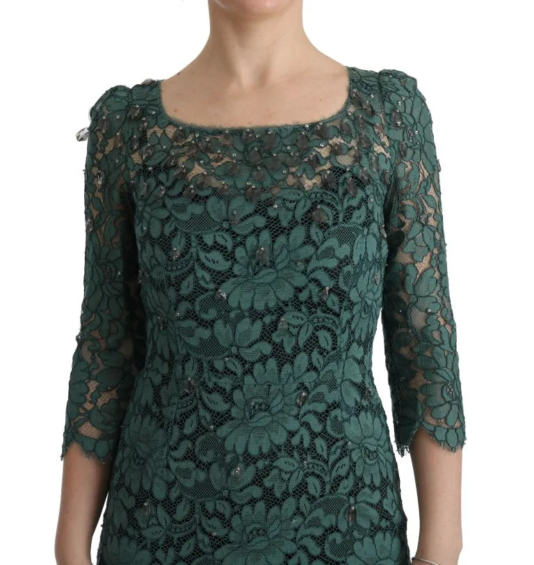 Green Floral Crystal Ricamo Sheath Dress sold by Lord & Taylor product image thumbnail 5
