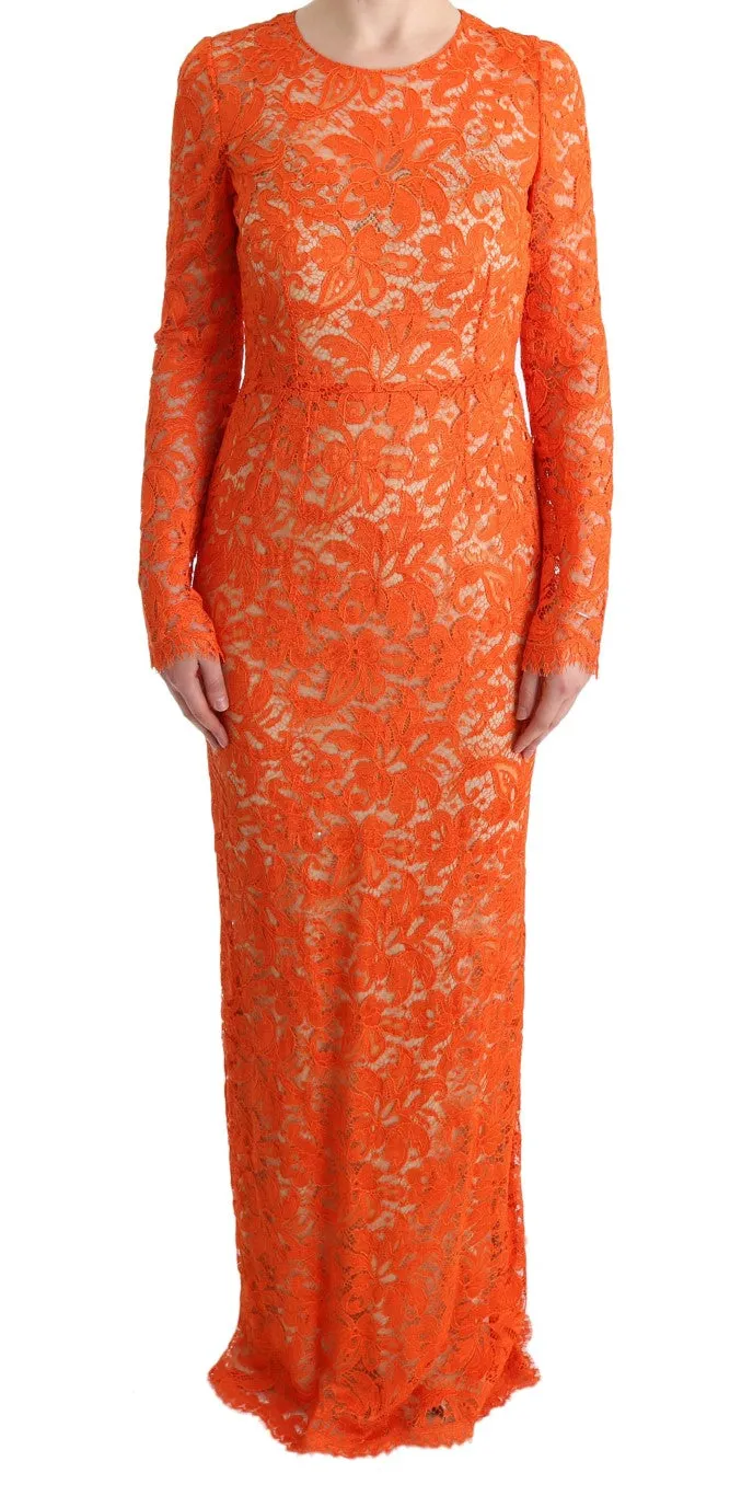 Orange Floral Ricamo Sheath Long Dress sold by Lord & Taylor