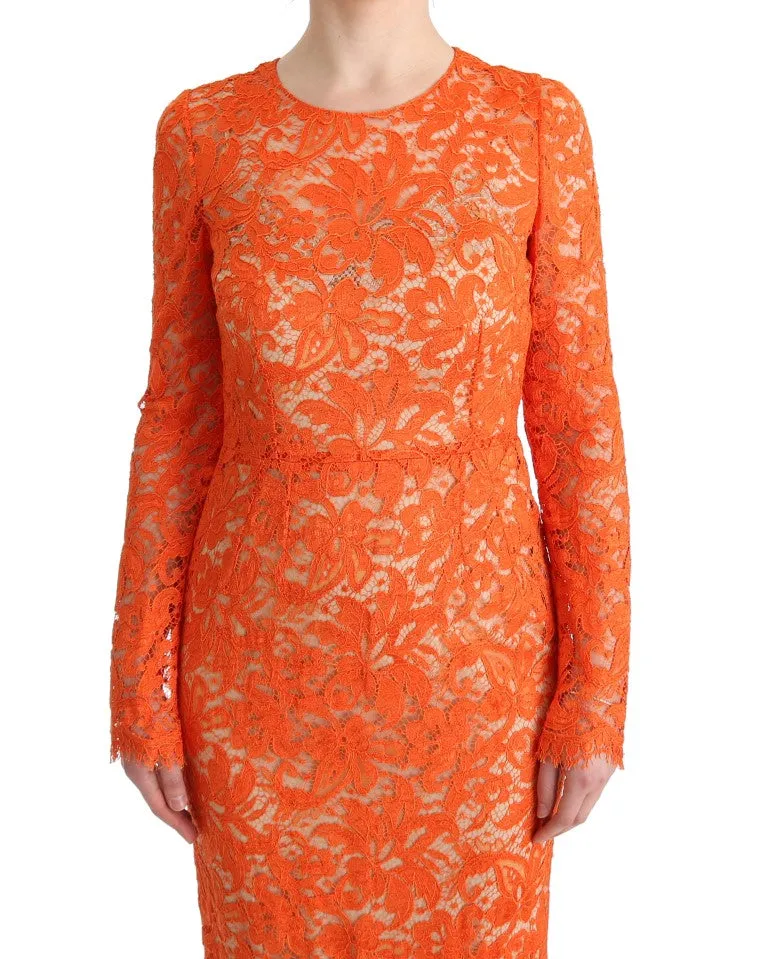 Orange Floral Ricamo Sheath Long Dress sold by Lord & Taylor product image thumbnail 5