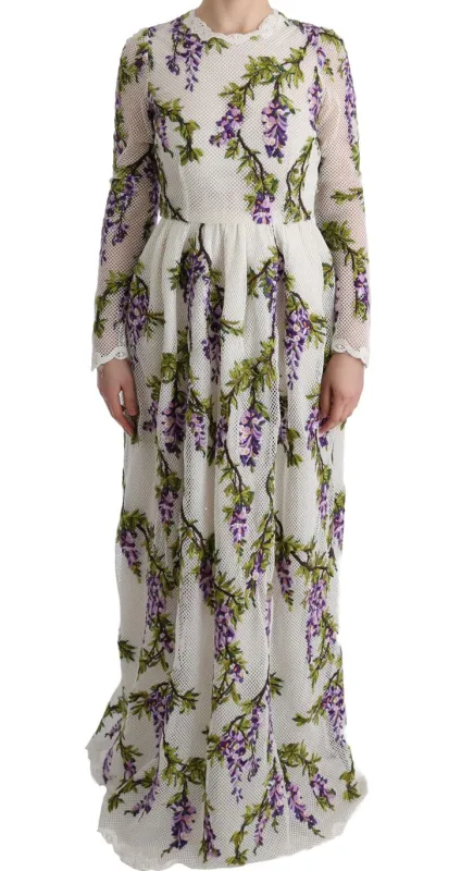 White Floral Embroidered Maxi Dress sold by Lord & Taylor