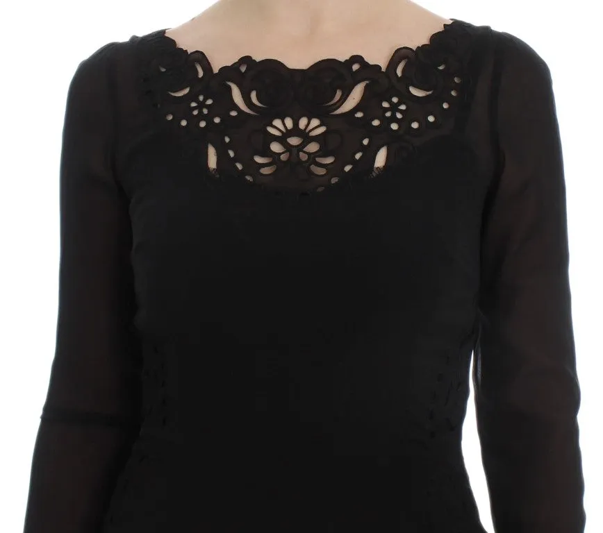 Black Silk Stretch Sheath Dress sold by Lord & Taylor product image thumbnail 5