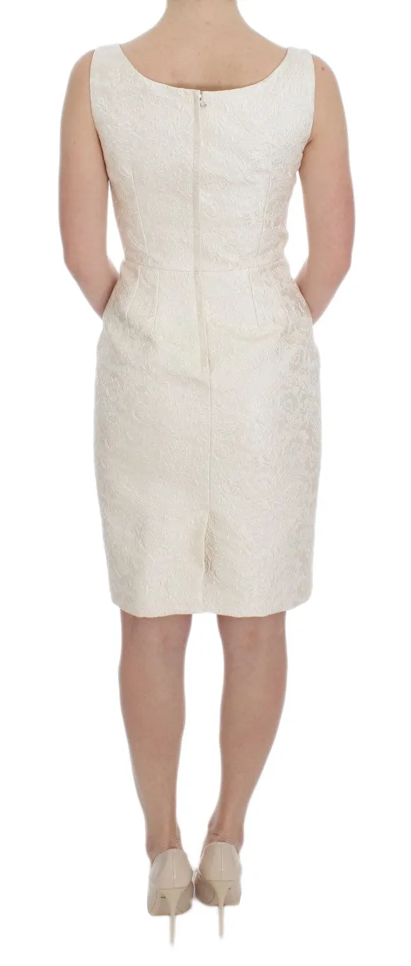 White Brocade Crystal Sheath Dress sold by Lord & Taylor product image thumbnail 3