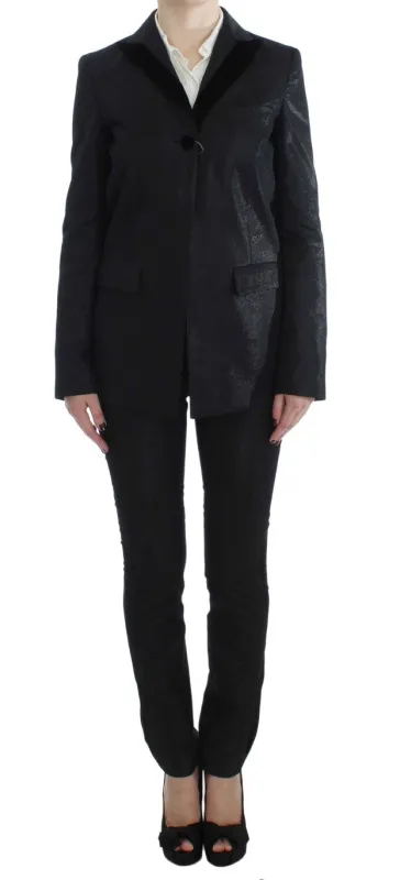 Black One Button Three Piece Suit sold by Lord & Taylor