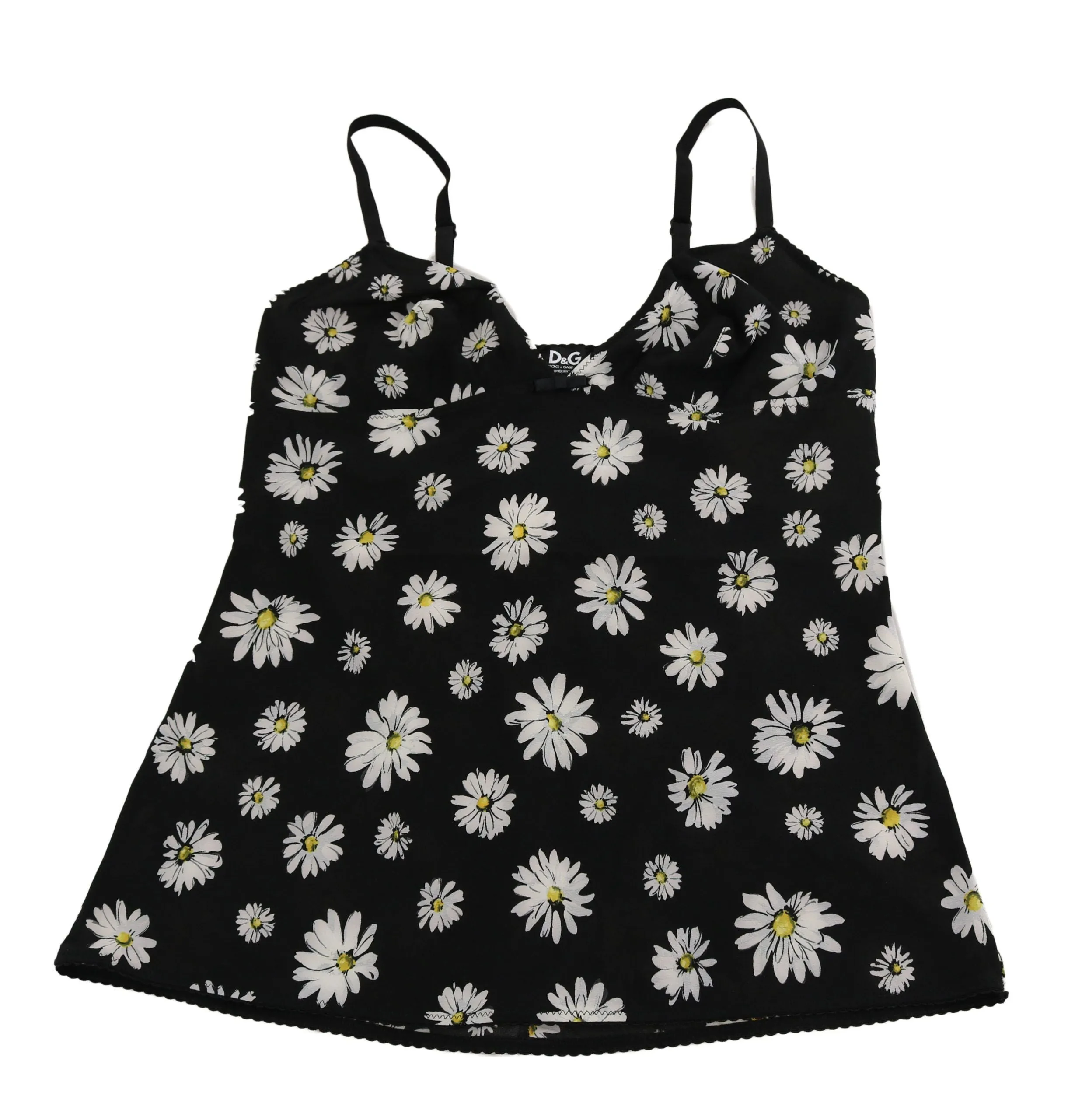 Black Daisy Print Dress Lingerie Chemisole sold by Lord & Taylor product image thumbnail 3
