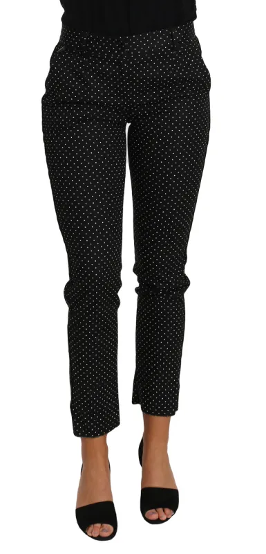 Black Dress Polka Dot Cropped Straight Pants sold by Lord & Taylor