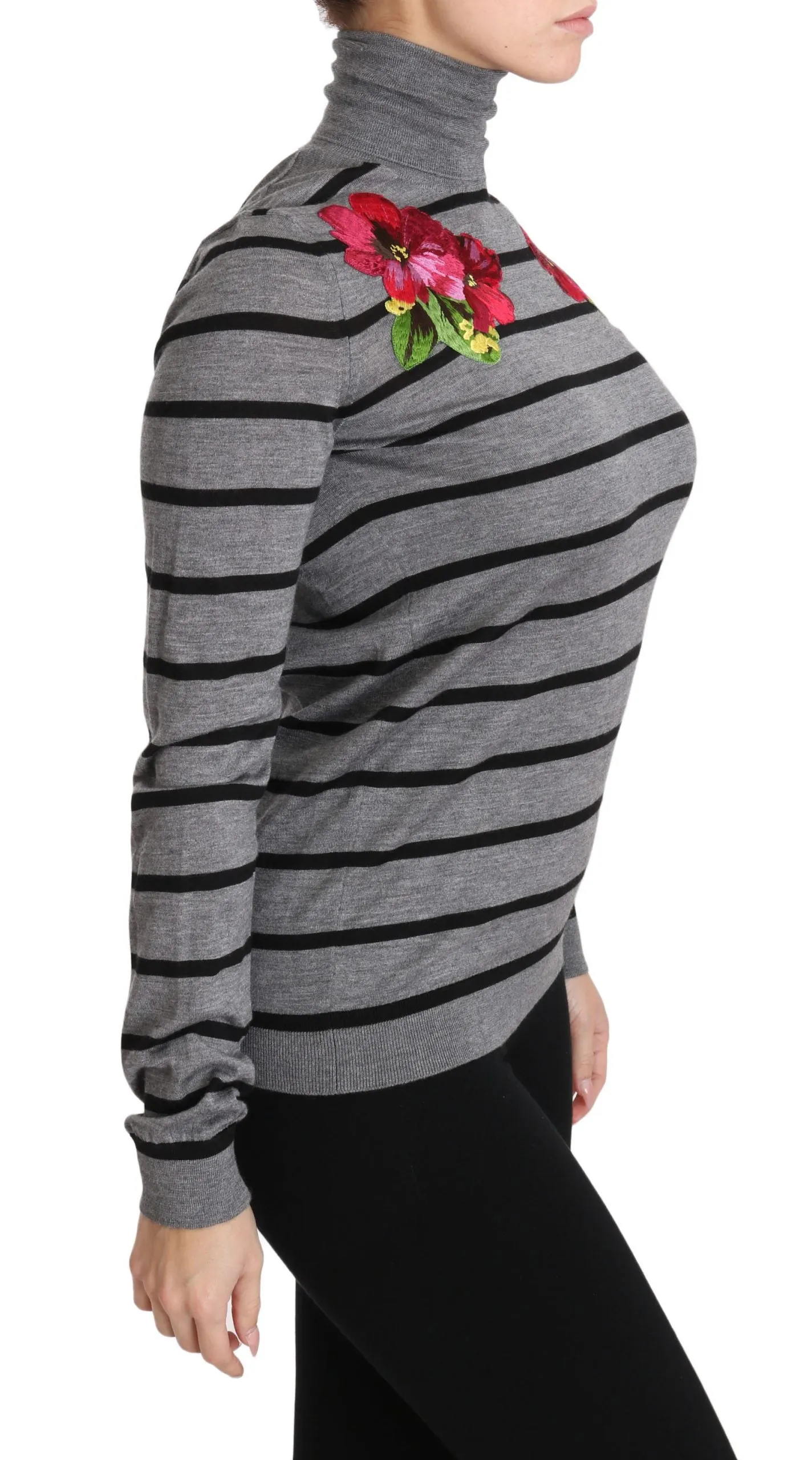 Gray Cashmere Silk Turtleneck Sweater sold by Lord & Taylor product image thumbnail 5