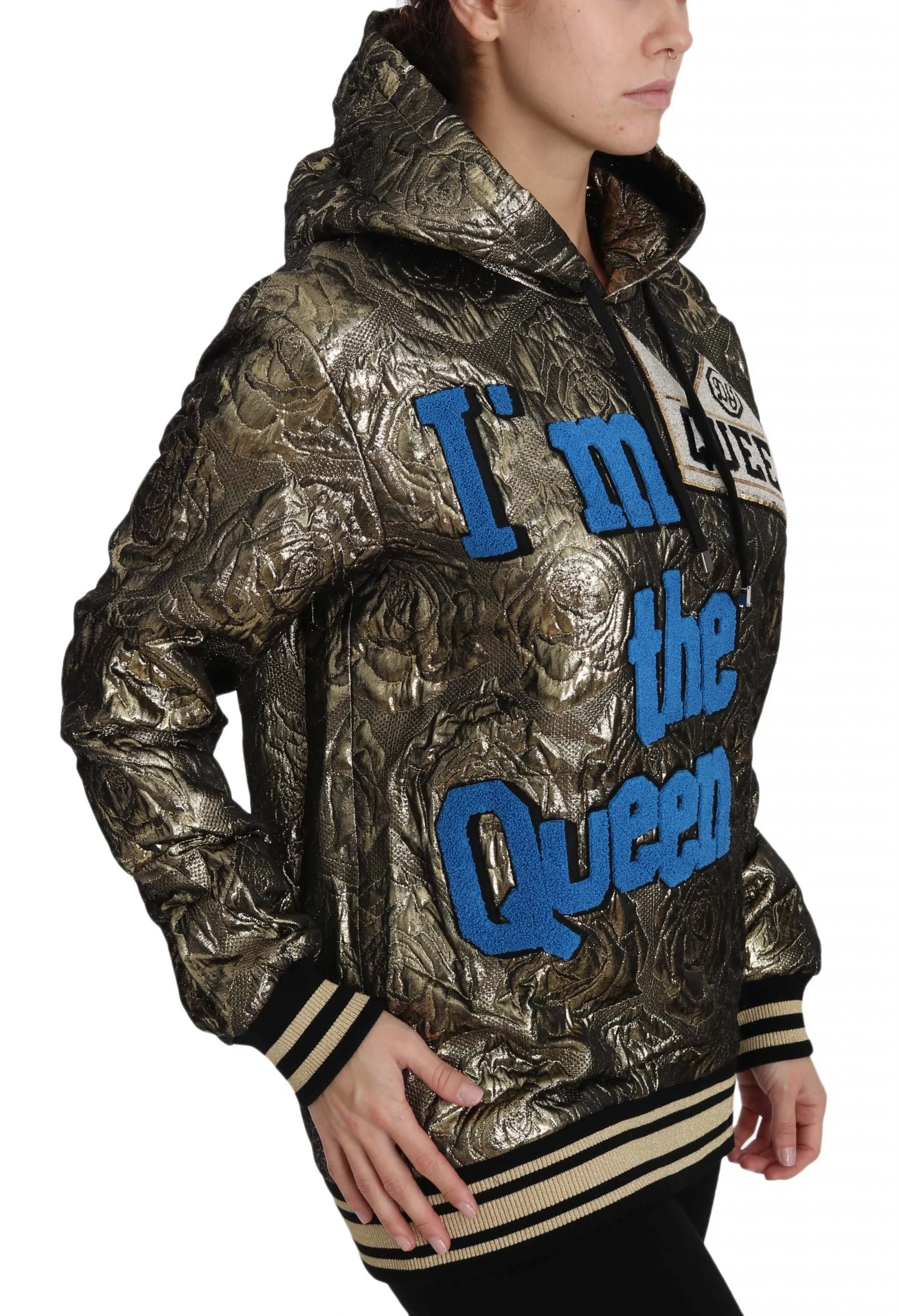 Im The Queen Jaquard Gold Sweatshirt Hoodie sold by Lord & Taylor product image thumbnail 5