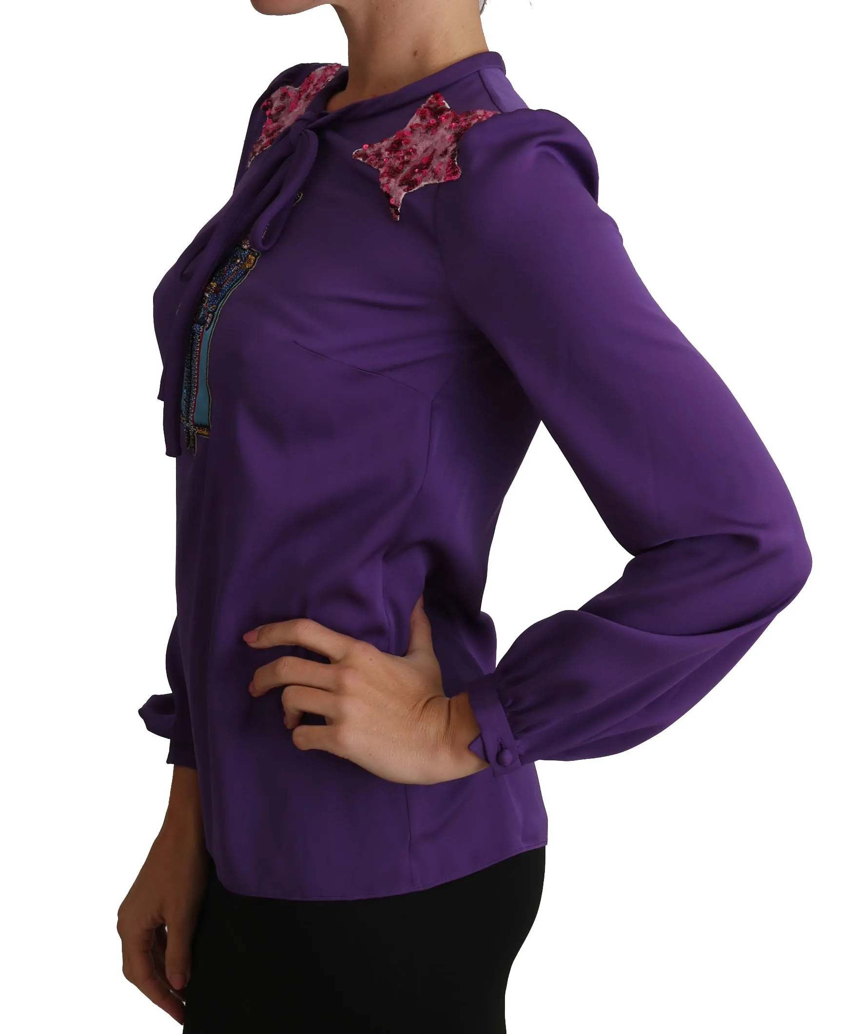 Purple Blouse Prince Fairy Tale Embellished Top sold by Lord & Taylor product image thumbnail 4
