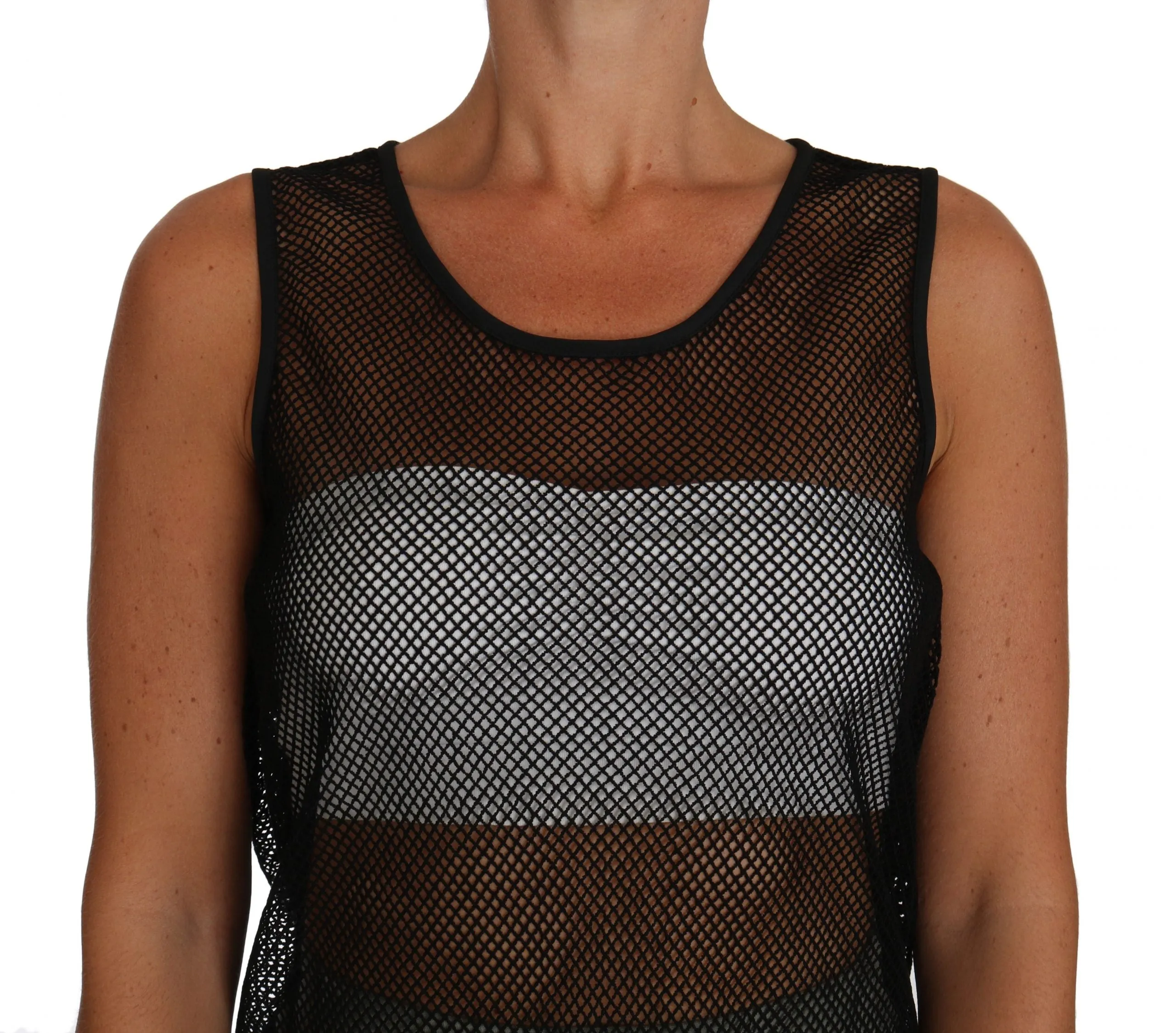 Black Mesh Transparent Blouse T-shirt sold by Lord & Taylor product image thumbnail 3