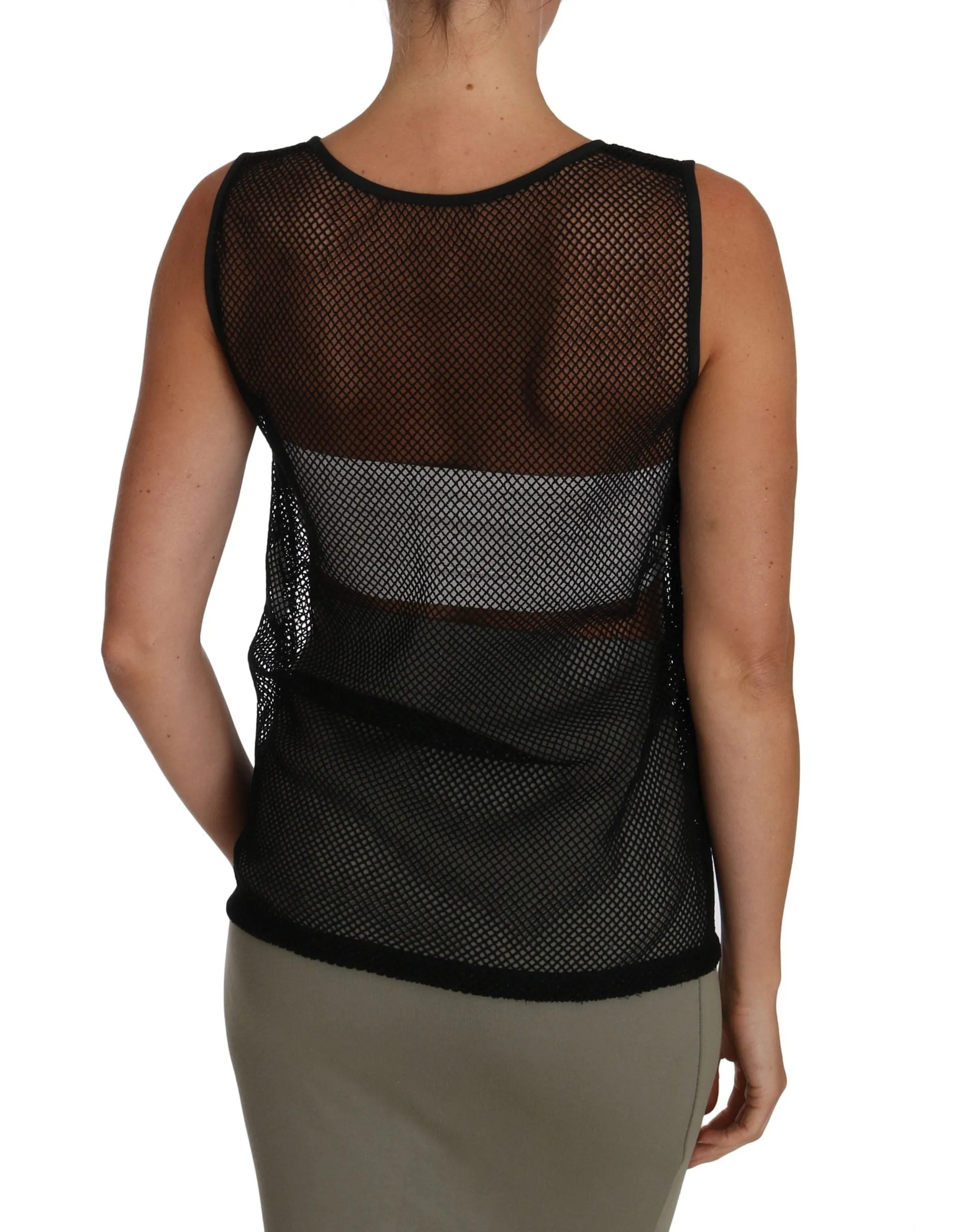 Black Mesh Transparent Blouse T-shirt sold by Lord & Taylor product image thumbnail 4
