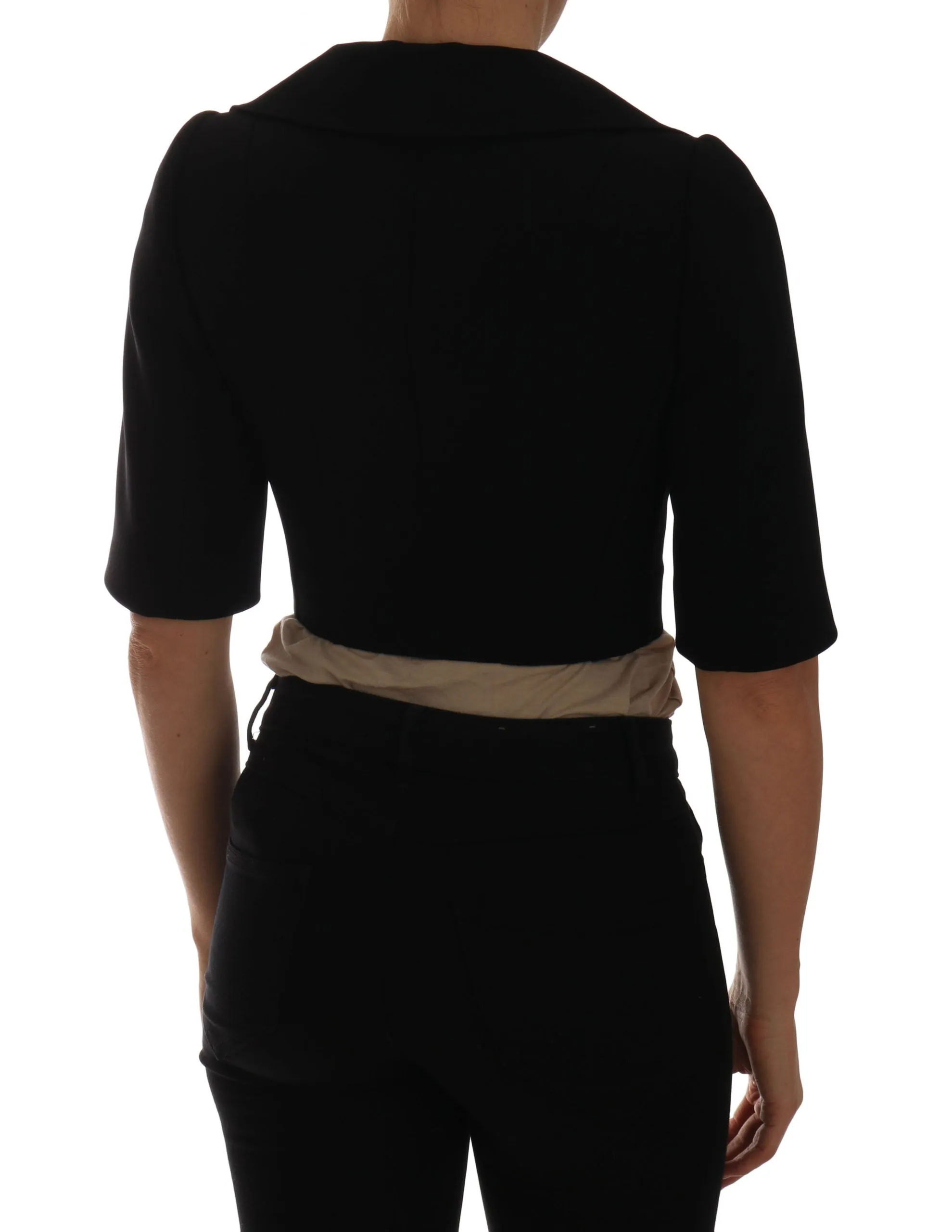 Black Short Croped Jacket Blazer sold by Lord & Taylor product image thumbnail 2