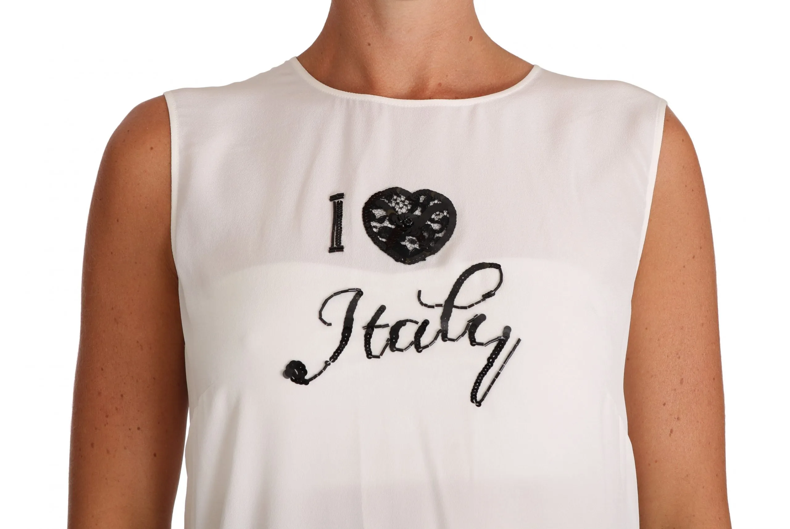 White Silk I LOVE ITALY Cami T-shirt sold by Lord & Taylor product image thumbnail 3