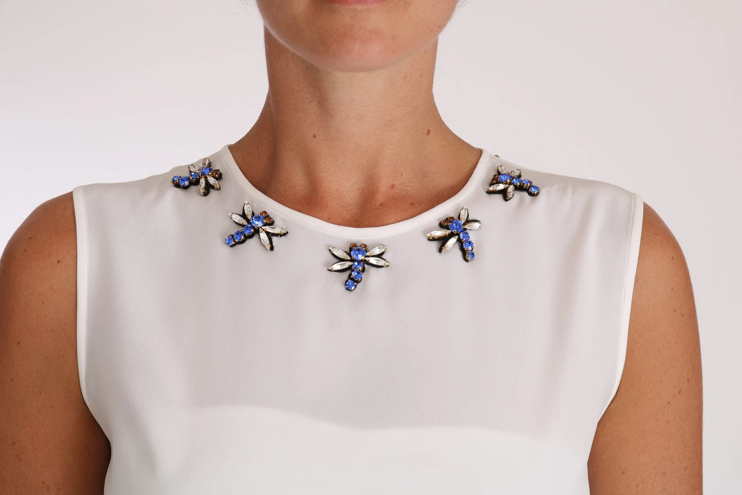 White Silk Crystal Embellished Fly T-shirt sold by Lord & Taylor product image thumbnail 2