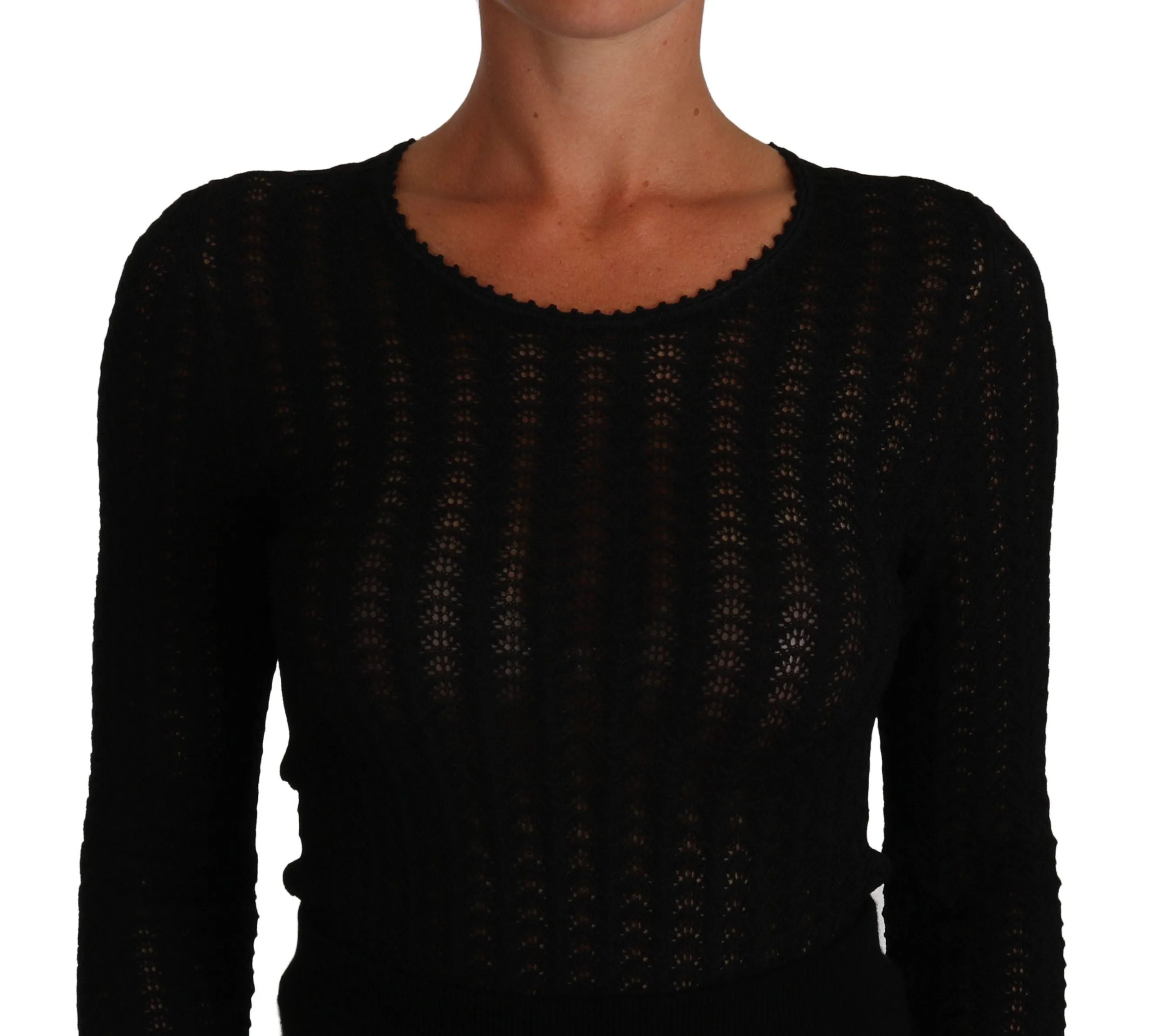 Black Knitted Wool Sheath Long Sleeves Dress sold by Lord & Taylor product image thumbnail 4