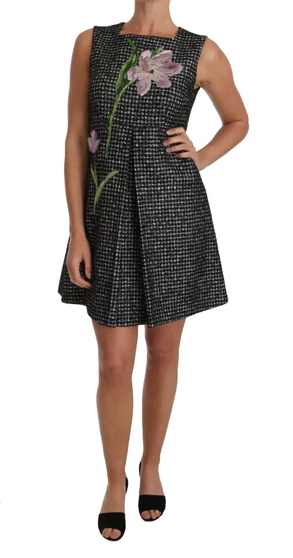 Gray Tulip Embroidered A-Line Shift Dress sold by Lord & Taylor