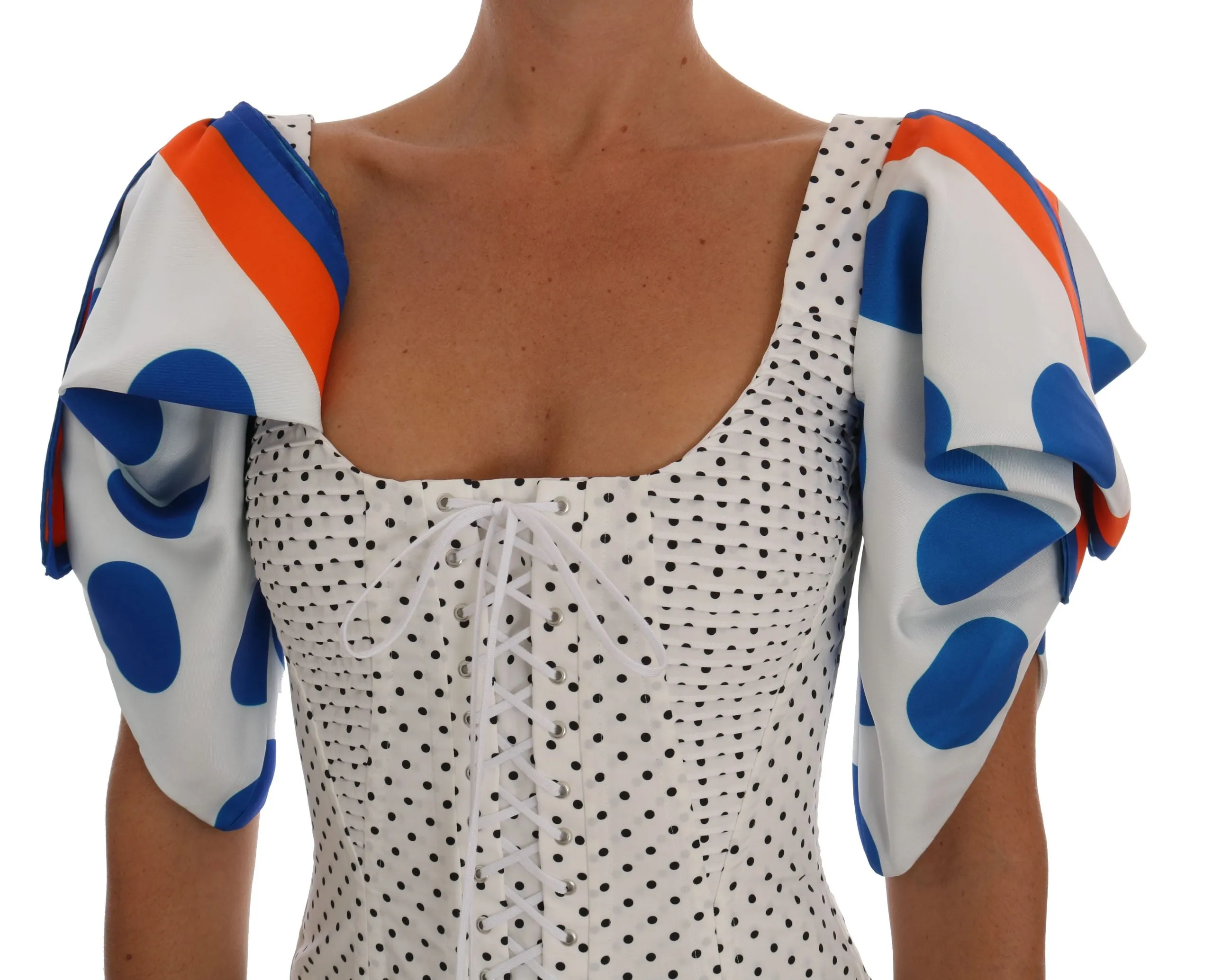 White Polka Silk Corset Bustier Top sold by Lord & Taylor product image thumbnail 4