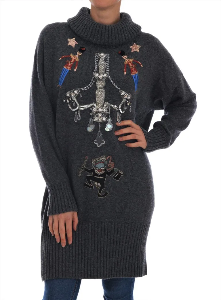 Fairy Tale Crystal Gray Cashmere Sweater sold by Lord & Taylor
