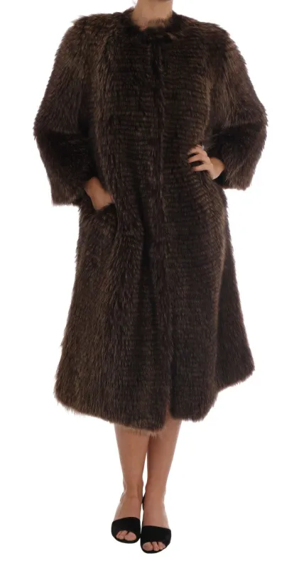Brown Raccoon Fur Coat Jacket sold by Lord & Taylor