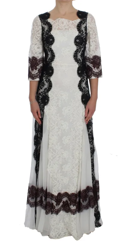 White Floral Lace Full Length Gown Dress sold by Lord & Taylor