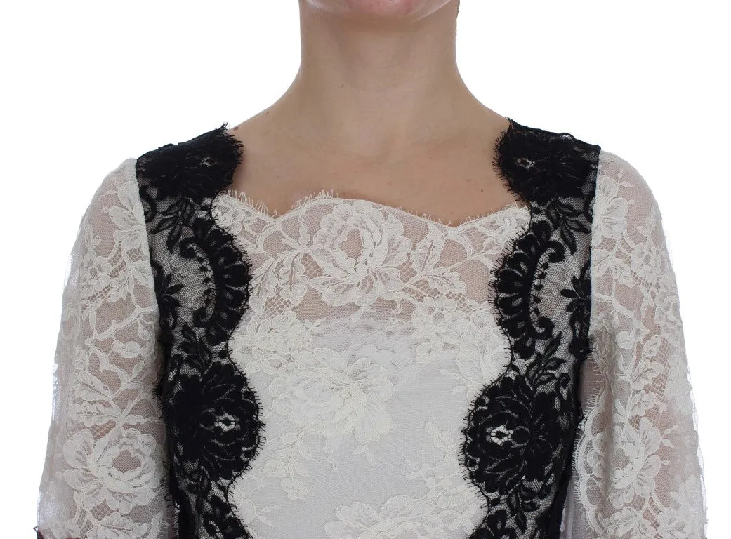 White Floral Lace Full Length Gown Dress sold by Lord & Taylor product image thumbnail 5