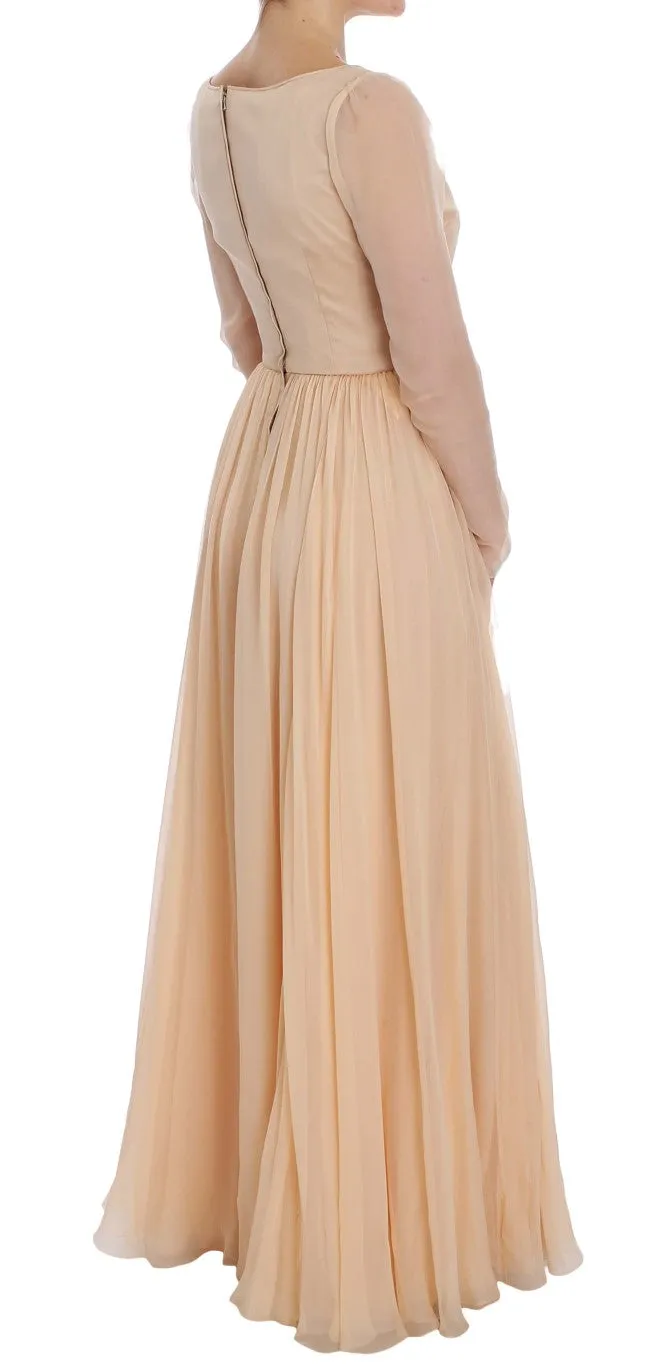 Beige Silk Ball Gown Full Length Dress sold by Lord & Taylor product image thumbnail 4
