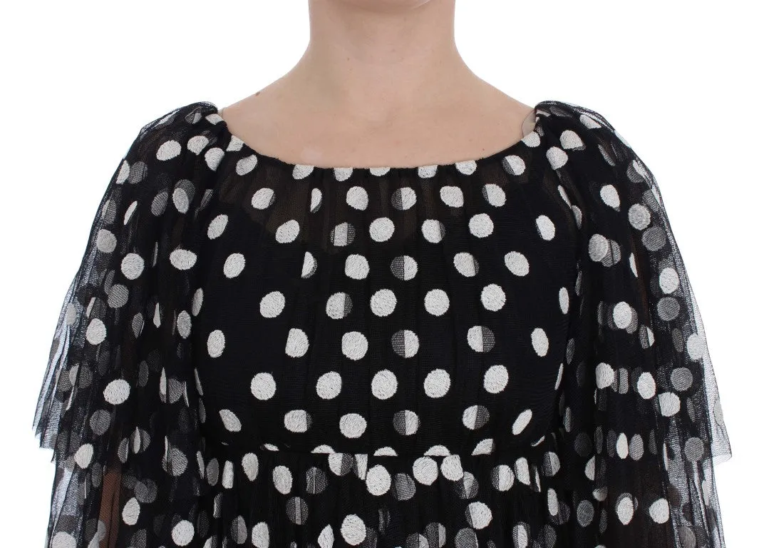 Black White Polka Dotted Ruffled Dress sold by Lord & Taylor product image thumbnail 5
