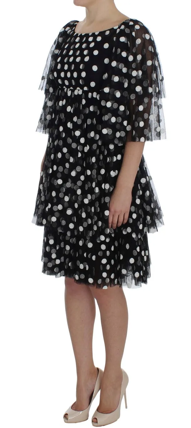 Black White Polka Dotted Ruffled Dress sold by Lord & Taylor product image thumbnail 2