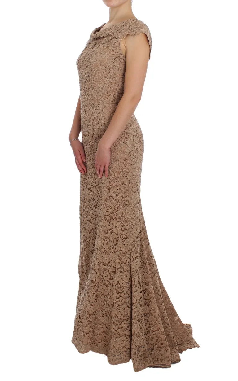 Pink Floral Lace Full Length Sheath Dress sold by Lord & Taylor product image thumbnail 2