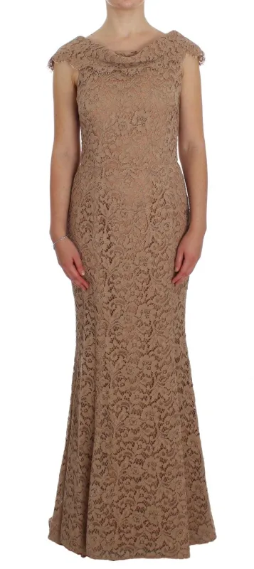 Pink Floral Lace Full Length Sheath Dress sold by Lord & Taylor