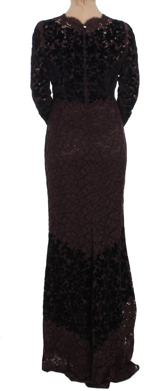 Purple Floral Lace Ricamo Maxi Dress sold by Lord & Taylor product image thumbnail 3