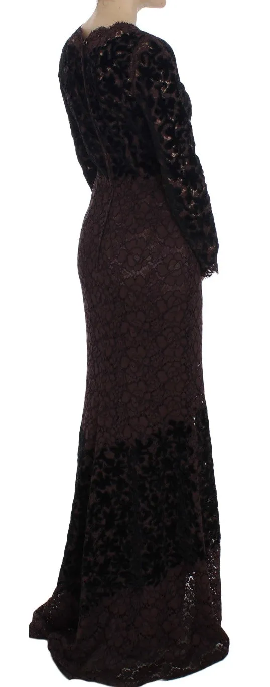 Purple Floral Lace Ricamo Maxi Dress sold by Lord & Taylor product image thumbnail 4