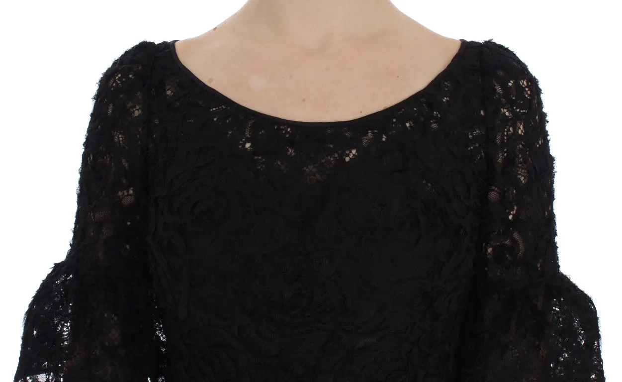 Black Floral Lace Long Bodycon Maxi Dress sold by Lord & Taylor product image thumbnail 5