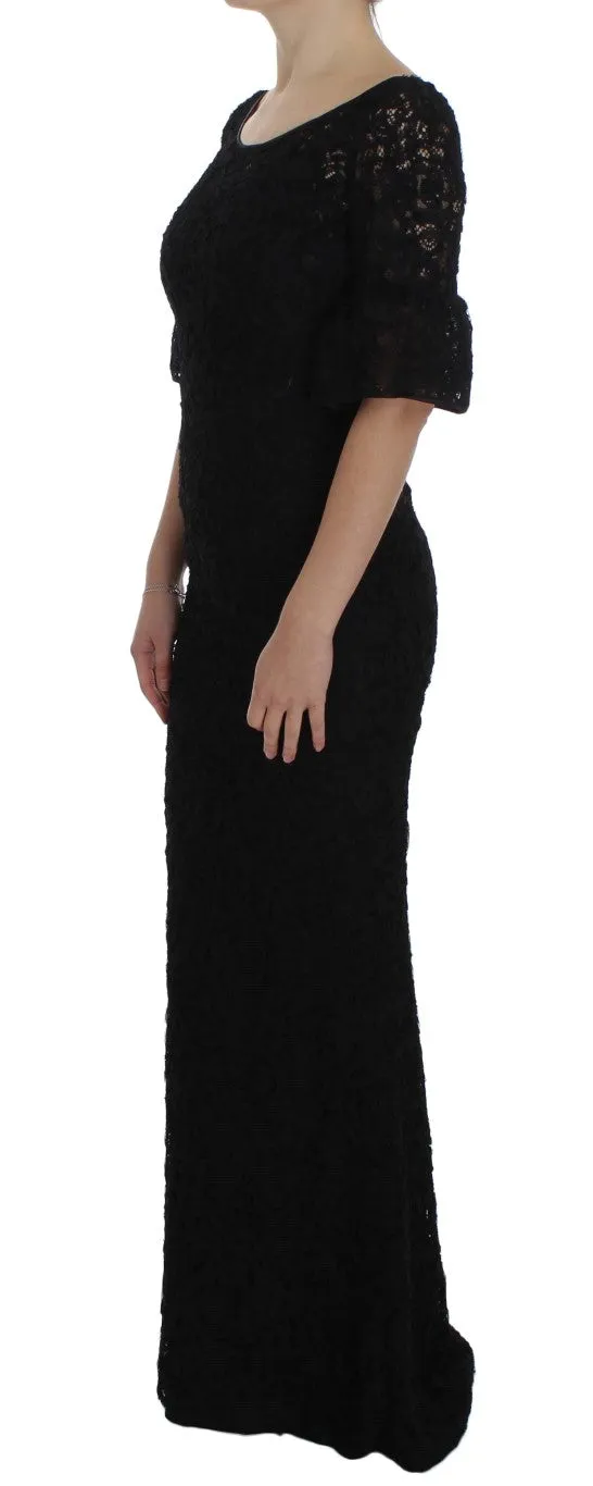 Black Floral Lace Long Bodycon Maxi Dress sold by Lord & Taylor product image thumbnail 2