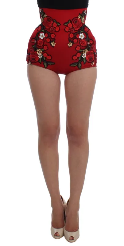 Red Silk Roses Sicily Shorts sold by Lord & Taylor