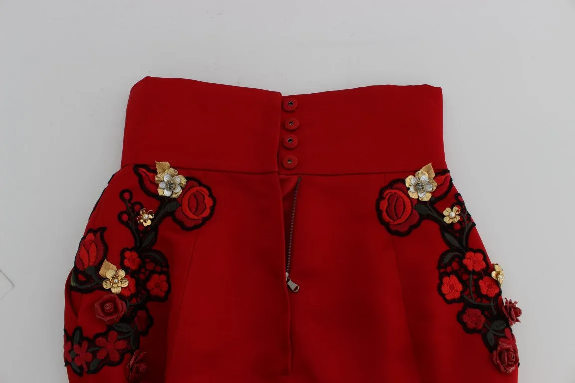 Red Silk Crystal Roses Shorts sold by Lord & Taylor product image thumbnail 5