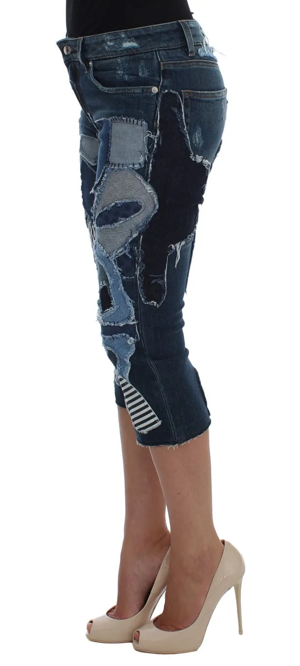 Stretch Blue Patchwork Jeans Shorts sold by Lord & Taylor product image thumbnail 2