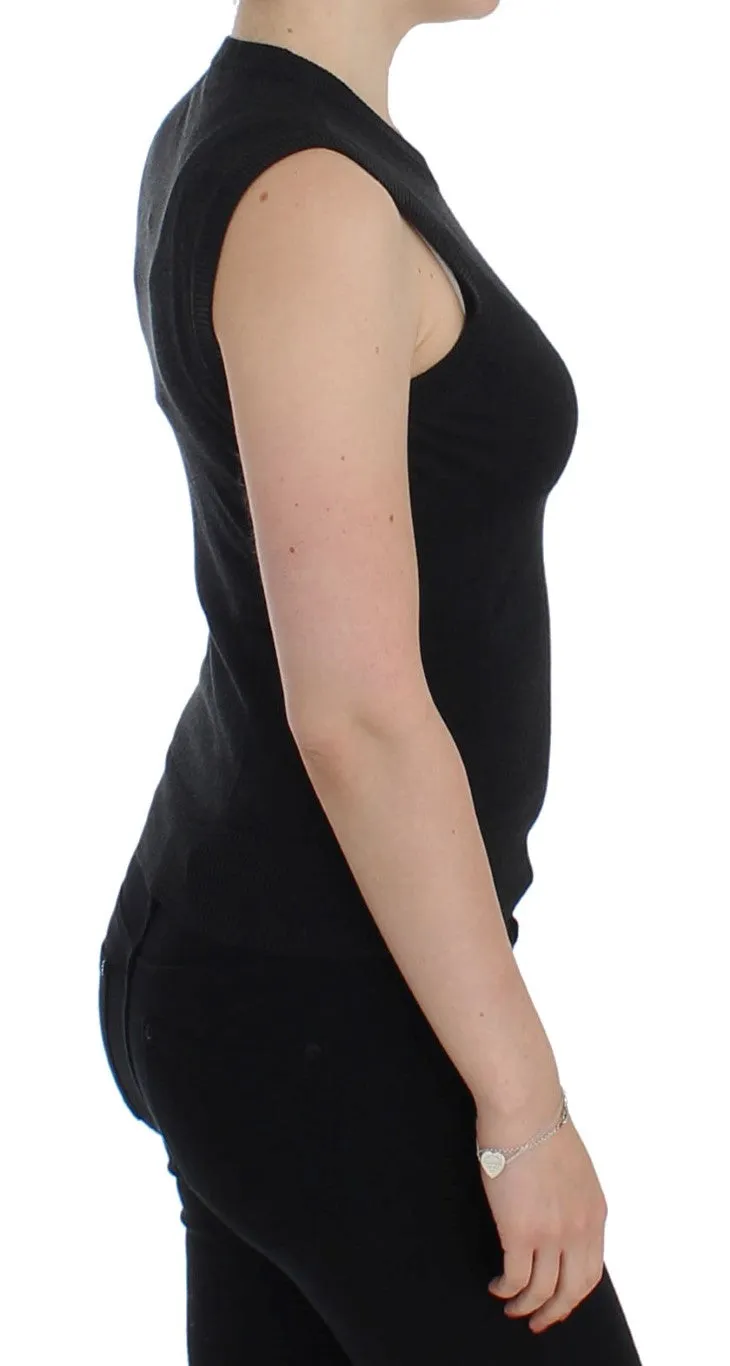 Black Sleeveless Crewneck Vest Pullover sold by Lord & Taylor product image thumbnail 4