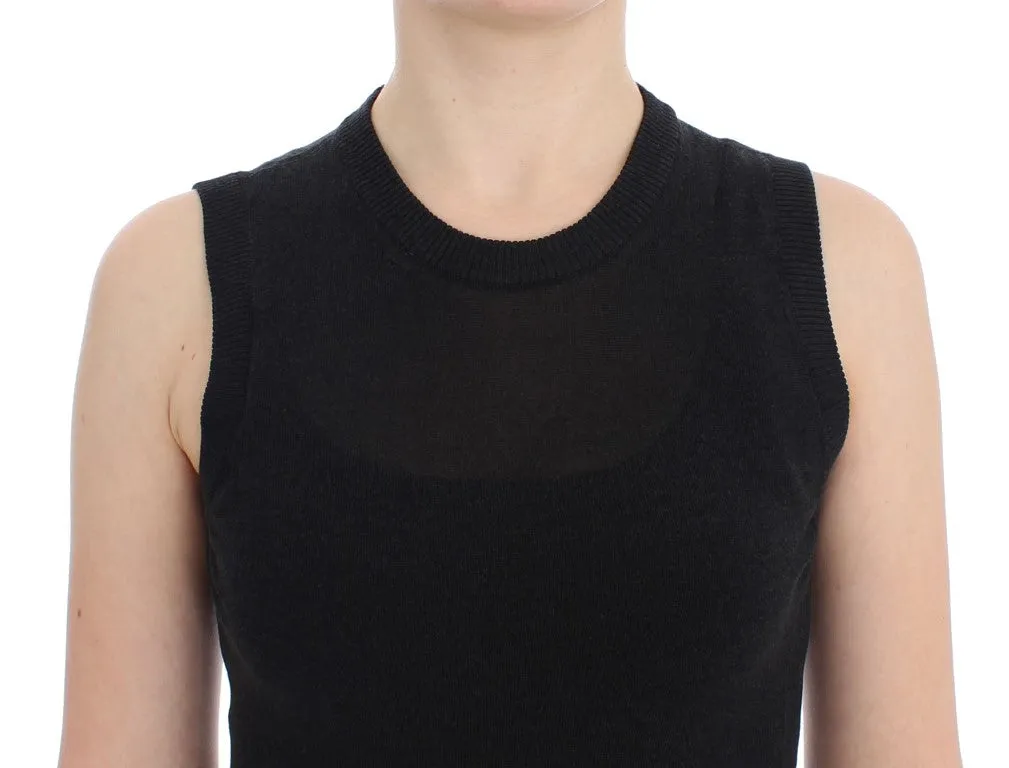 Black Sleeveless Crewneck Vest Pullover sold by Lord & Taylor product image thumbnail 5