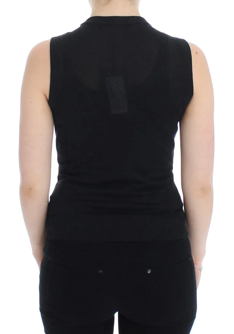Black Sleeveless Crewneck Vest Pullover sold by Lord & Taylor product image thumbnail 3