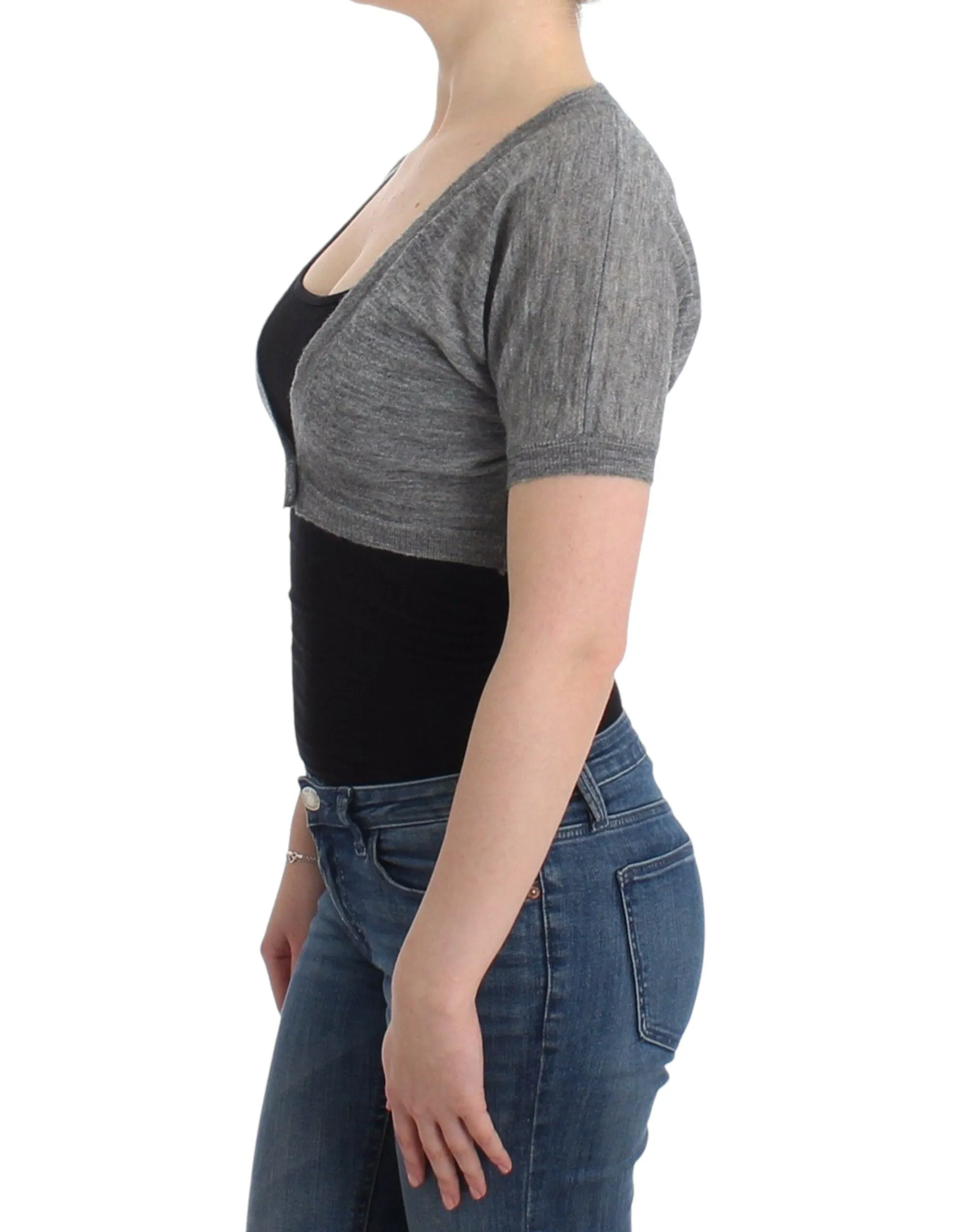 Lingerie Knit Gray Bolero Sweater Cardigan sold by Lord & Taylor product image thumbnail 2