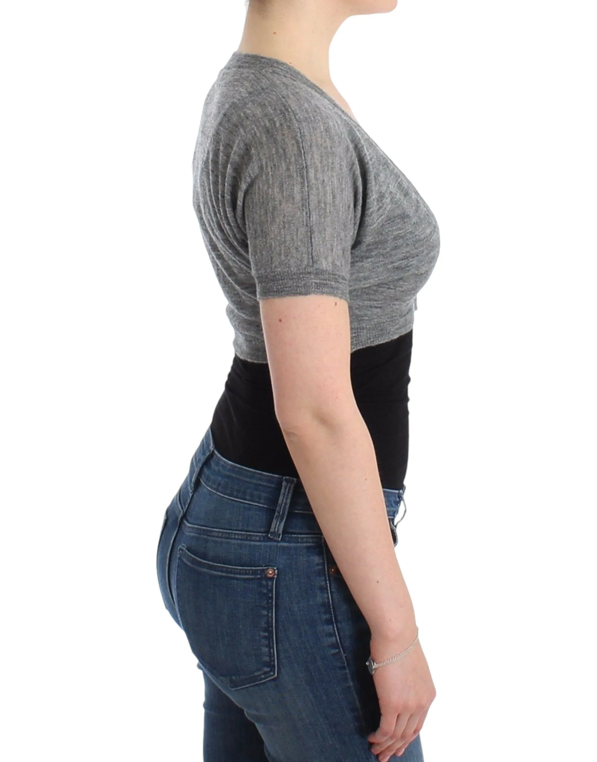 Lingerie Knit Gray Bolero Sweater Cardigan sold by Lord & Taylor product image thumbnail 4