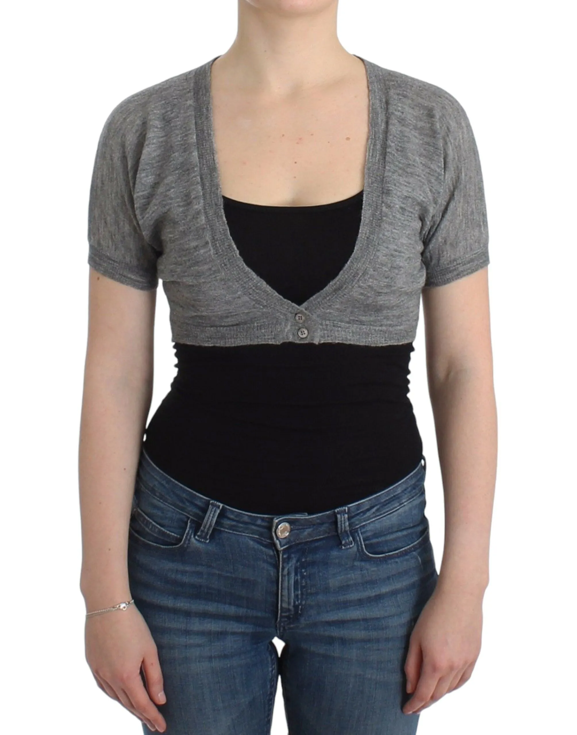 Lingerie Knit Gray Bolero Sweater Cardigan sold by Lord & Taylor