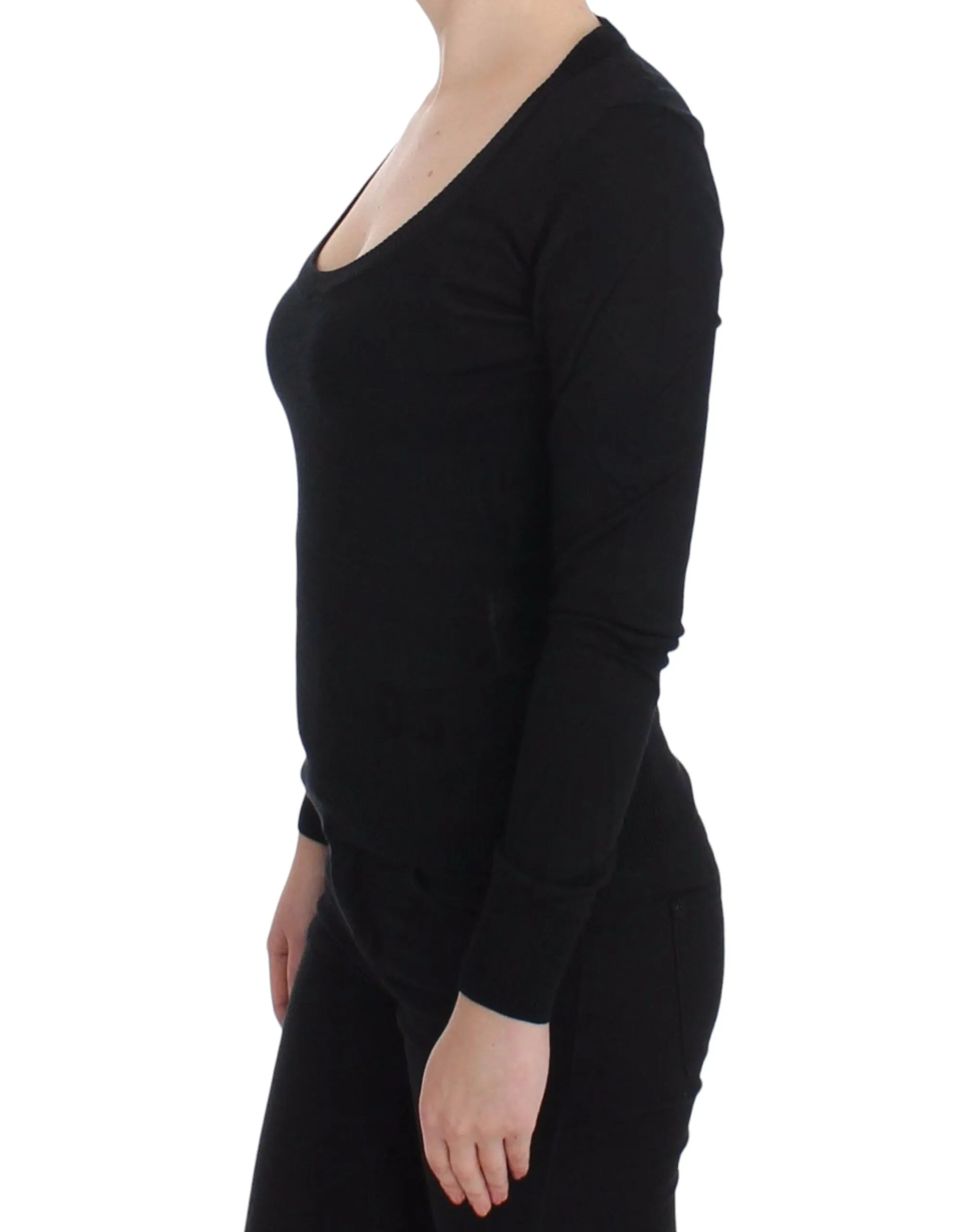 Black Cashmere Crewneck Sweater Pullover sold by Lord & Taylor product image thumbnail 2